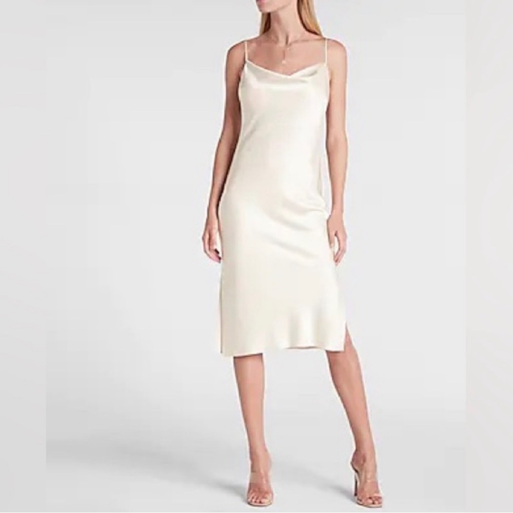 Express midi slip dress. Swan.